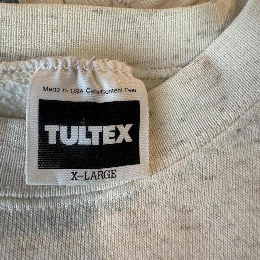 90s cream crewneck sweatshirt w cute bunny & pumpkin patch graphic Size XL - Picture 4 of 6